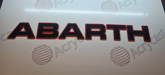 Abarth Grill Badge Letters Fiat 500