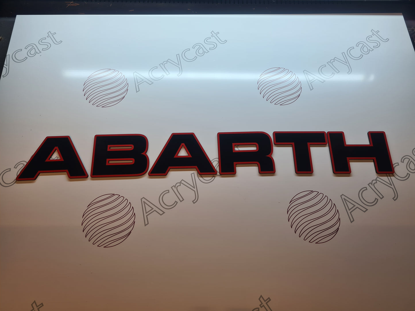 Abarth Grill Badge Letters Fiat 500