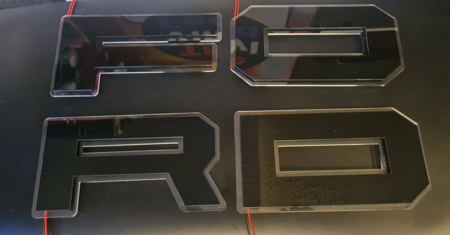 Light Up Grill Badge Letters Transit mk7 mk8 X4