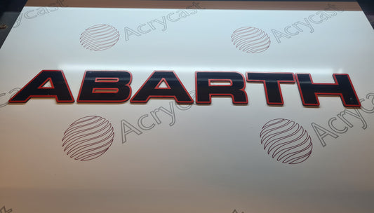 Abarth Grill Badge Letters Fiat 500